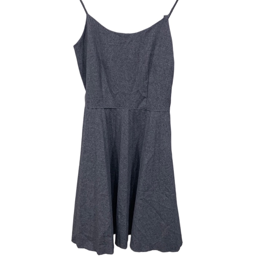 La Fete Chambray Denim Pleated Spaghetti Strap Classic Dress Size Small